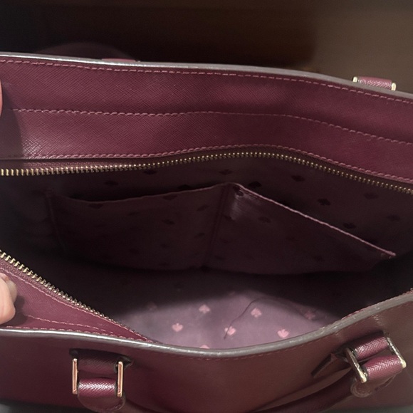 Kate Spade Cameron Street Candace Burgandy Saffiano leatherSatchel Bag - Picture 6 of 13